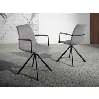 ANGEL CERDA Drehstuhl aus dunkelgrauem Stoff  