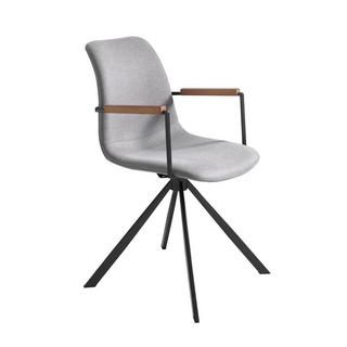 ANGEL CERDA Drehstuhl aus dunkelgrauem Stoff  