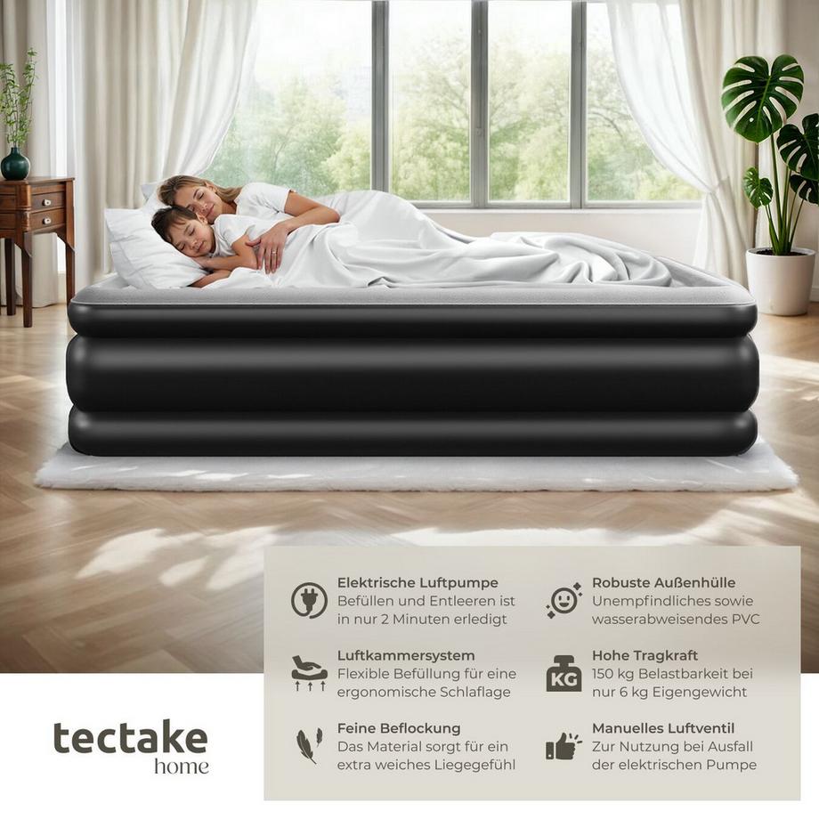 Tectake Materasso gonfiabile AirDreams per 1 o 2 persone  