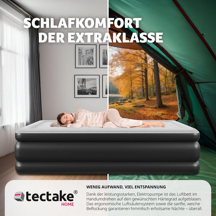 Tectake Materasso gonfiabile AirDreams per 1 o 2 persone  