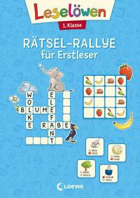 Leselöwen Rätsel-Rallye für Erstleser - 1. Klasse (Hellblau) Wittenburg, Christiane; Loewe Erstlesebücher (Hrsg.); Rupp, Dominik (Illustrationen) Gebundene Ausgabe 