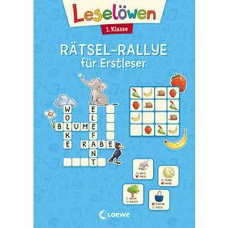 Leselöwen Rätsel-Rallye für Erstleser - 1. Klasse (Hellblau) Wittenburg, Christiane; Loewe Erstlesebücher (Hrsg.); Rupp, Dominik (Illustrationen) Gebundene Ausgabe 