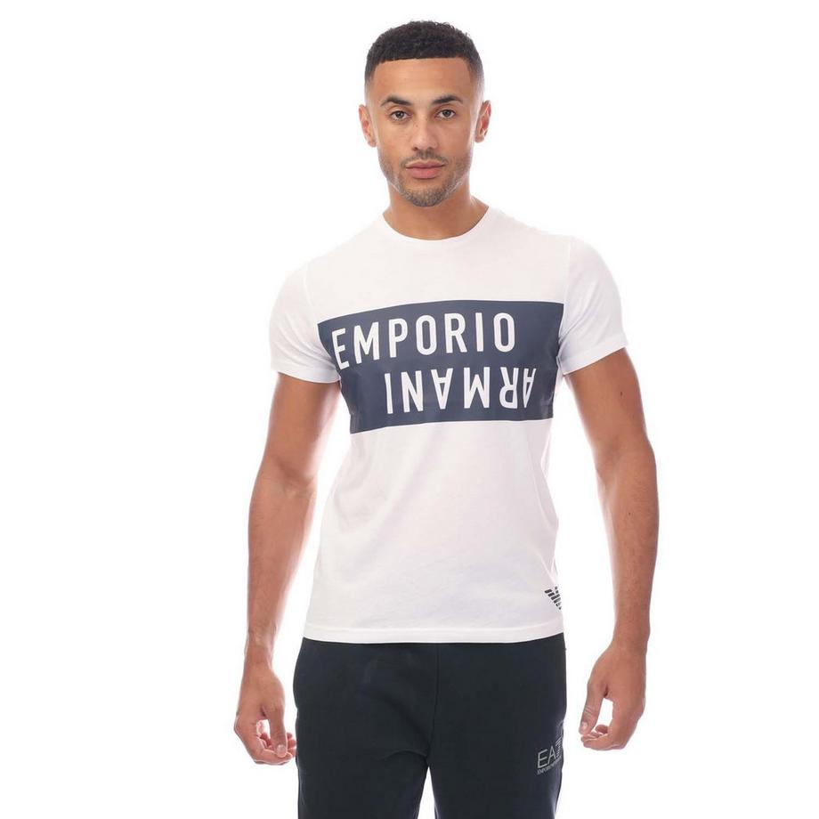 EMPORIO ARMANI Emporio Armani Logo Imprimé T-Shirt Coupe Régulière  