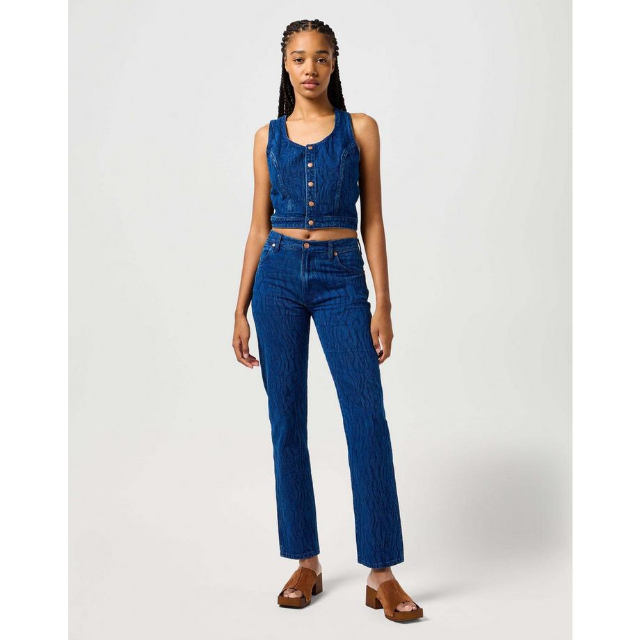 Wrangler The Shirt Top Jacquard Sans Manches  