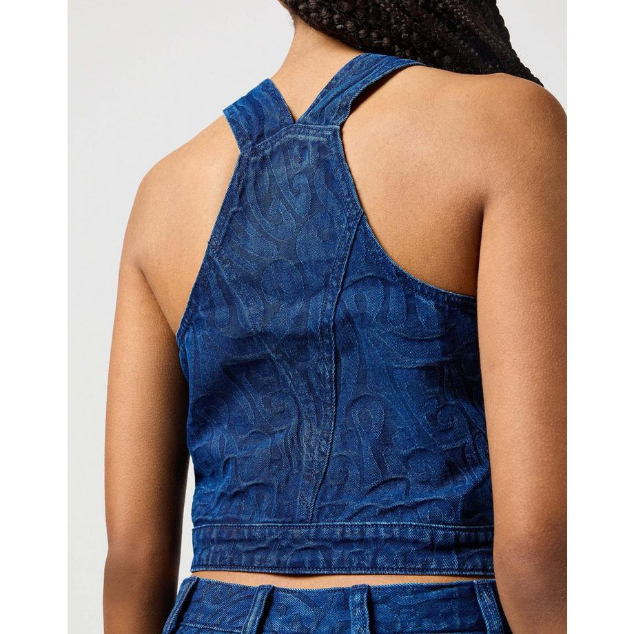 Wrangler The Shirt Top Jacquard Sans Manches  