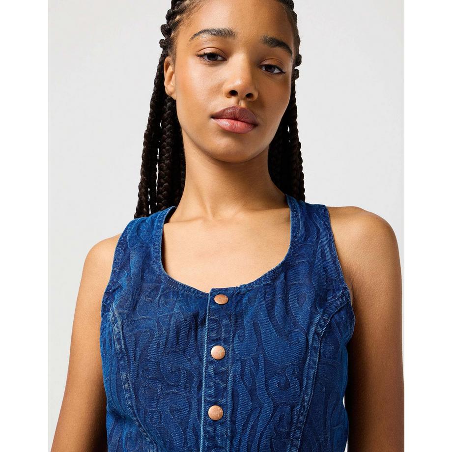 Wrangler The Shirt Top Jacquard Sans Manches  