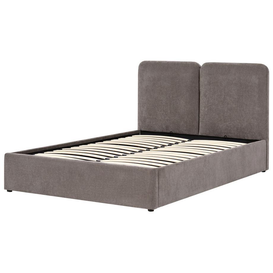 Beliani Lit ottoman en Tissu chenille Moderne ARBOIS  