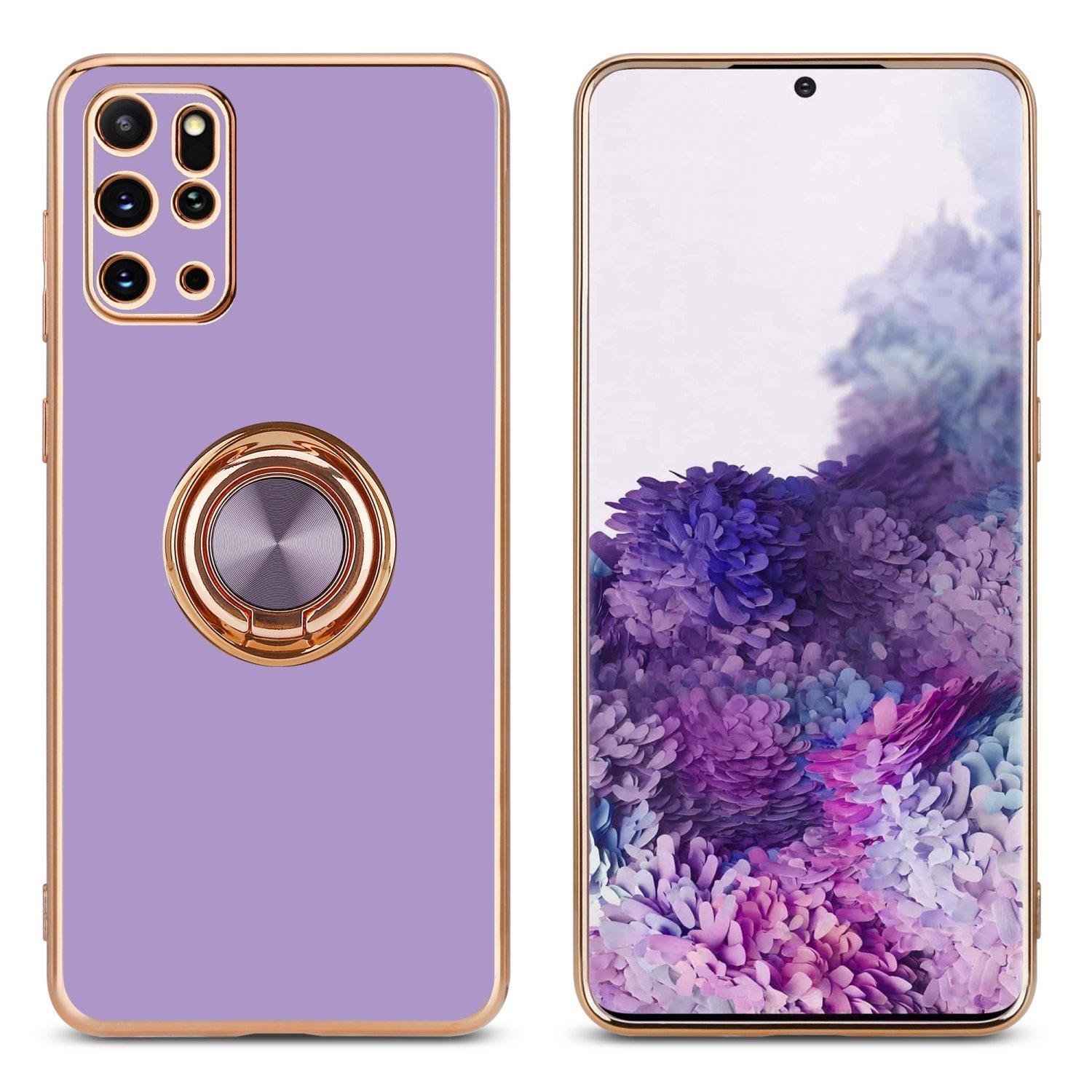 Cadorabo  Housse compatible avec Samsung Galaxy S20 PLUS avec anneau - Coque de protection en silicone TPU flexible, avec protection pour appareil photo et support voiture magnétique 