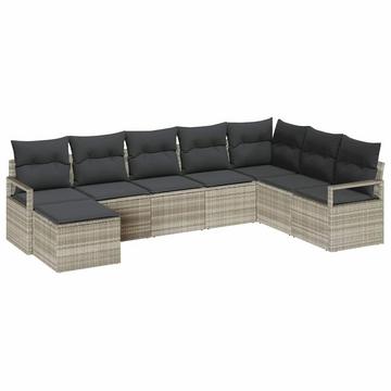 Gartensofa-set poly-rattan