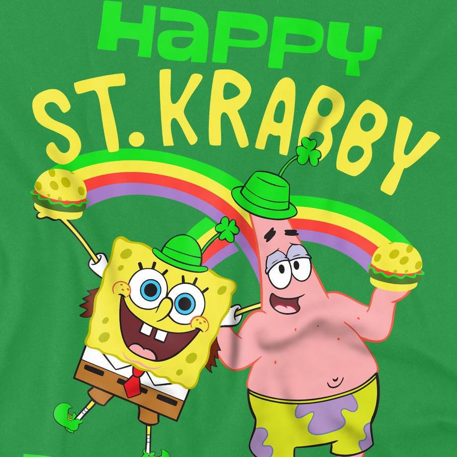 Nickelodeon  St Krabby Patty Day Maglietta Giorno Di San Patrizio 