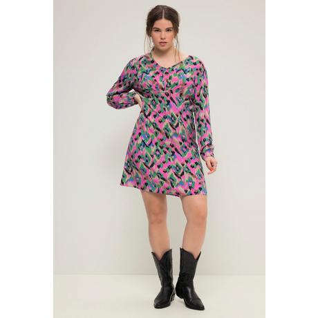 Studio Untold Minikleid Fitted Fit Colorprint Langarm  