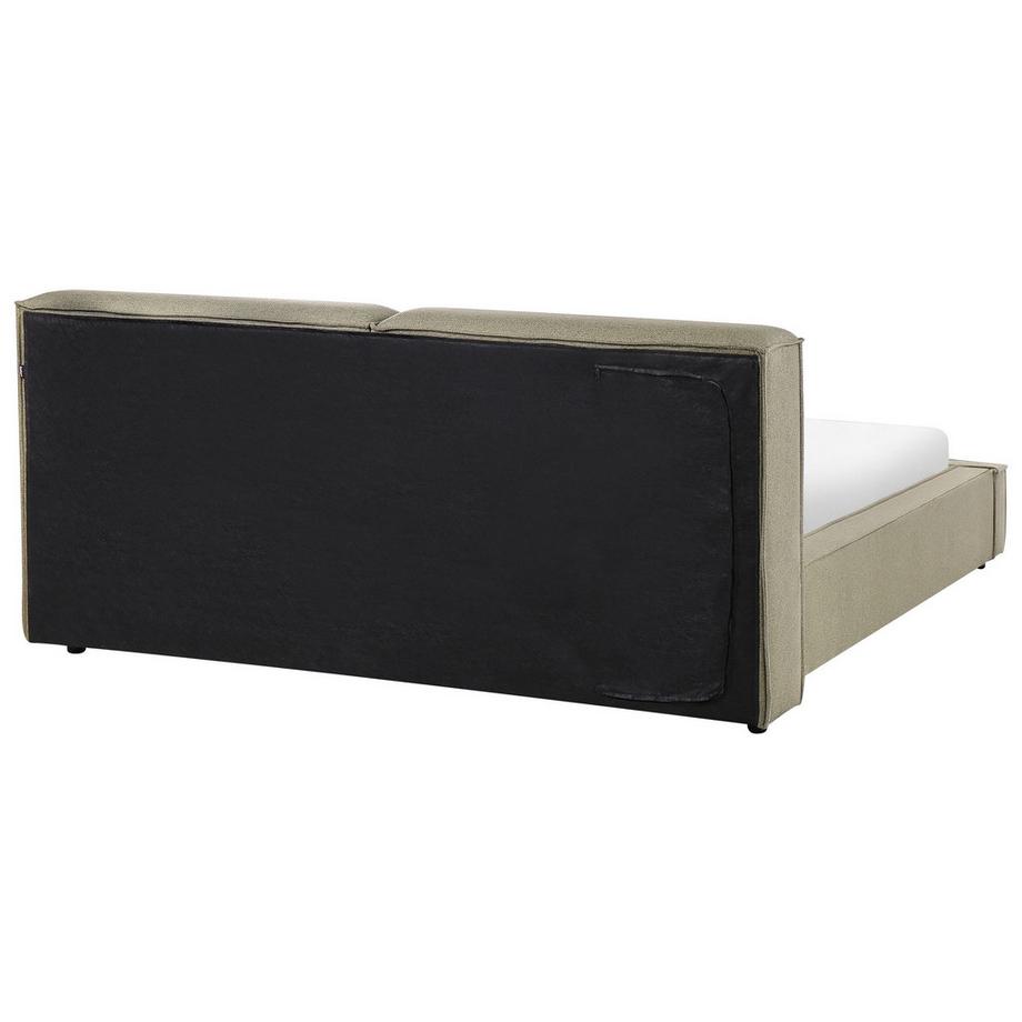 Beliani Wasserbett aus Stoff  LINARDS  