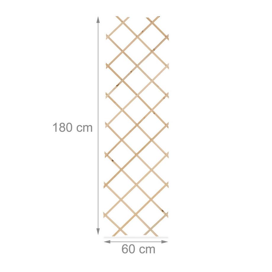 Northio Traliccio retrattile in legno, set da 3  