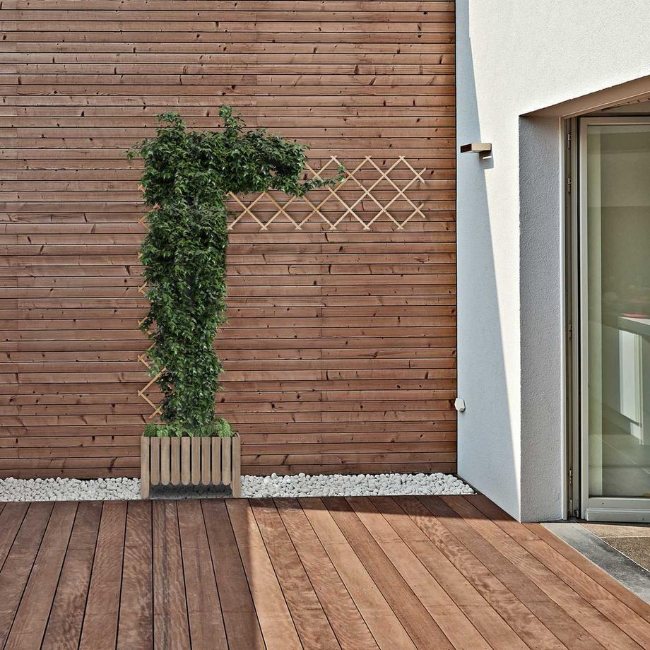Northio Traliccio retrattile in legno, set da 3  
