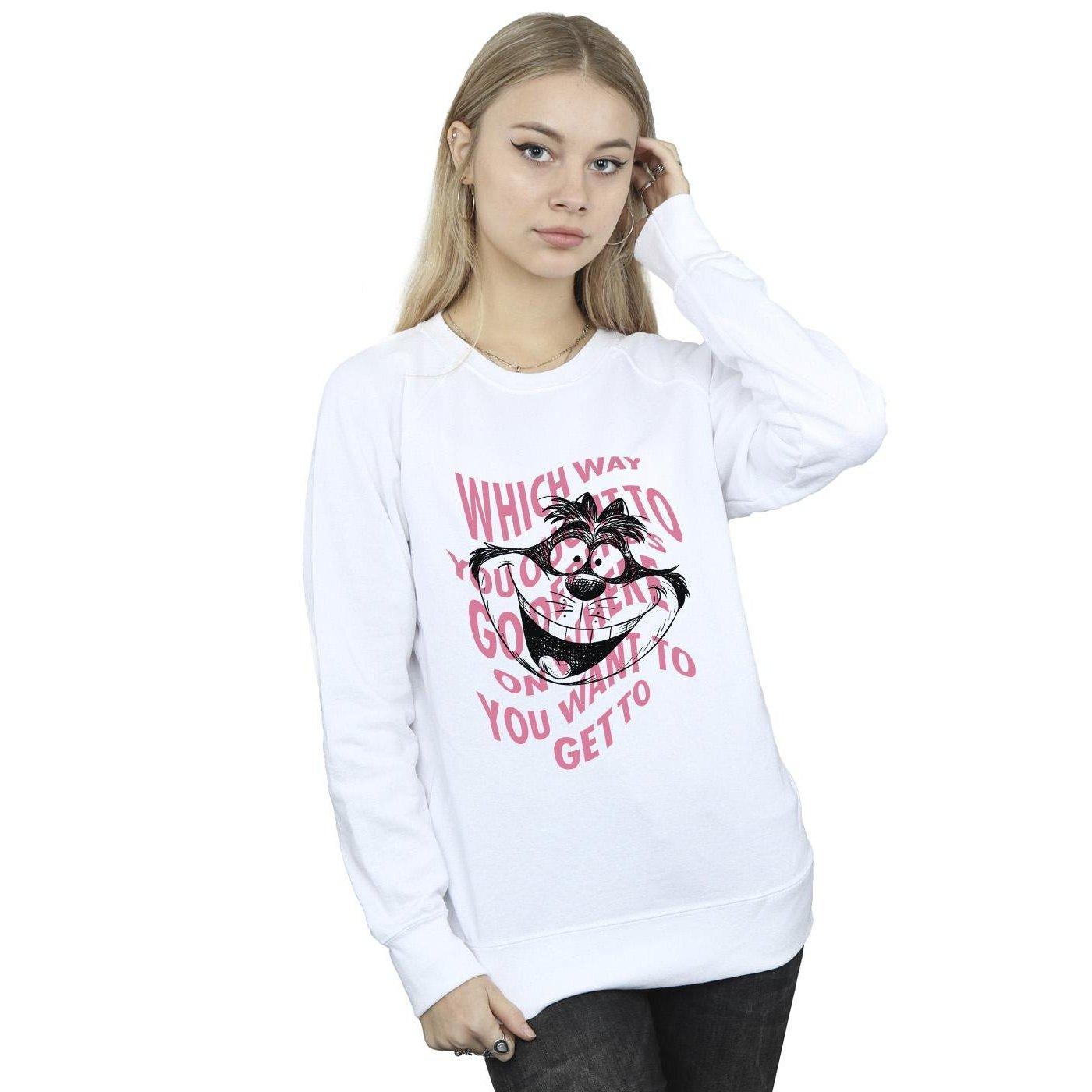 Disney  Alice In Wonderland Chesire Cat Sweatshirt 