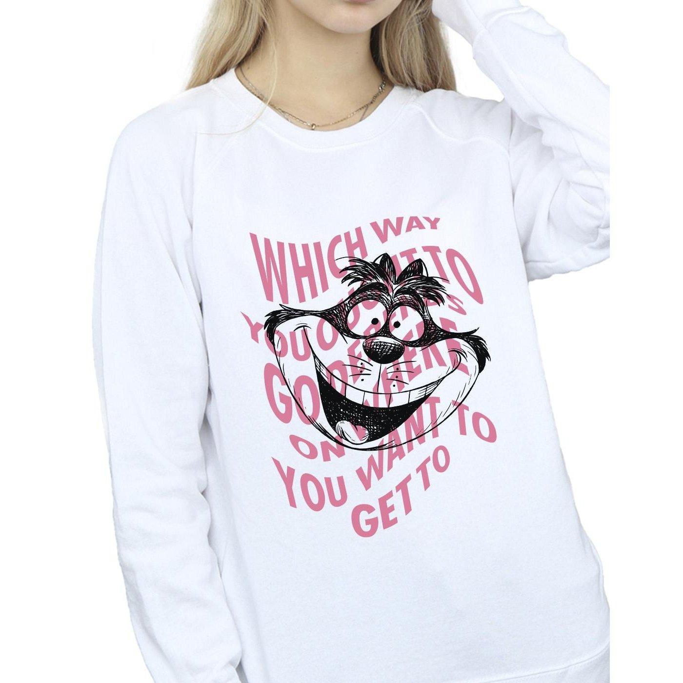 Disney  Alice In Wonderland Chesire Cat Sweatshirt 
