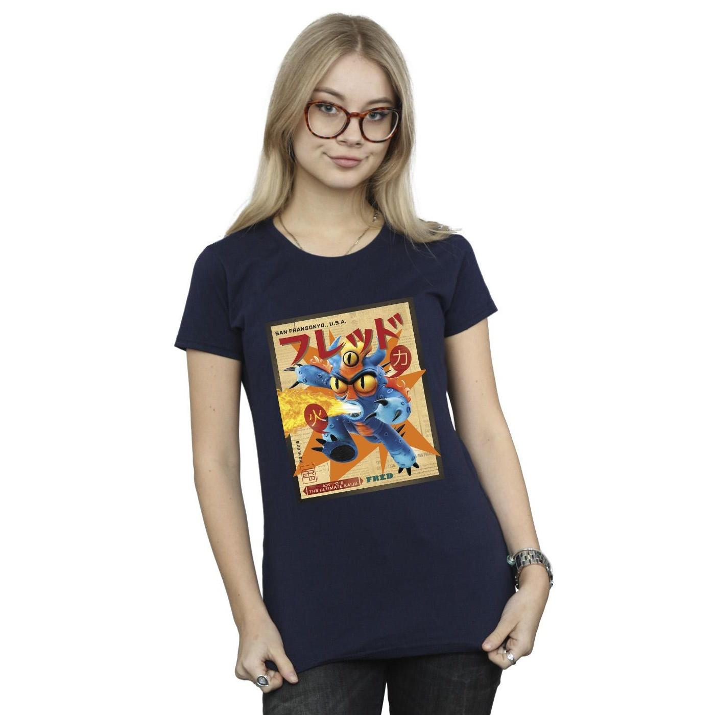 Disney  Big Hero 6 Baymax Fred Newspaper TShirt 