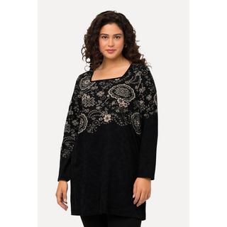 Ulla Popken  Longshirt, Motiv, Carree-Ausschnitt, Langarm 