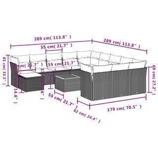 VidaXL Garten sofagarnitur poly-rattan  