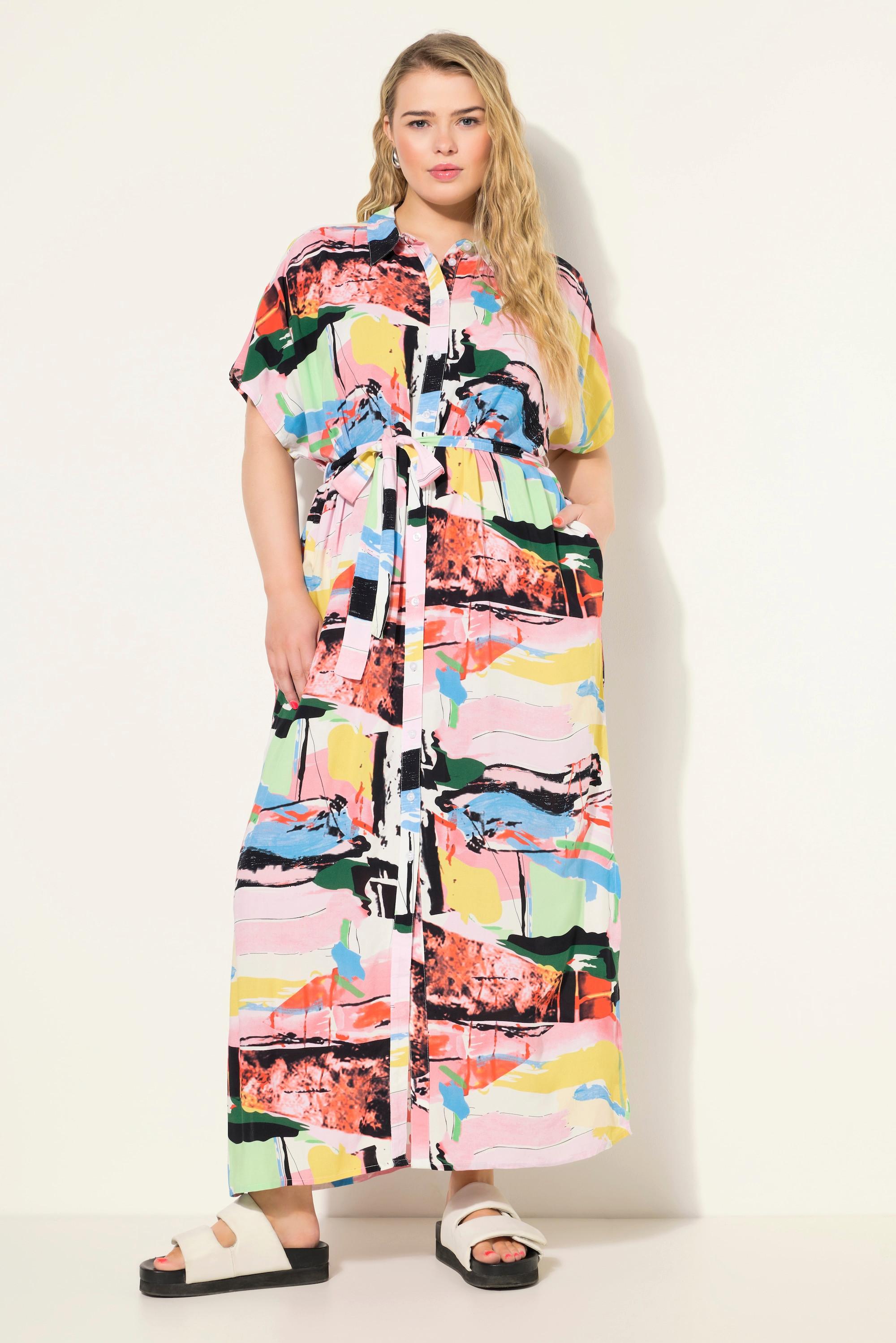 Studio Untold  Hemdblusen-Maxikleid, oversized, Color-Print 