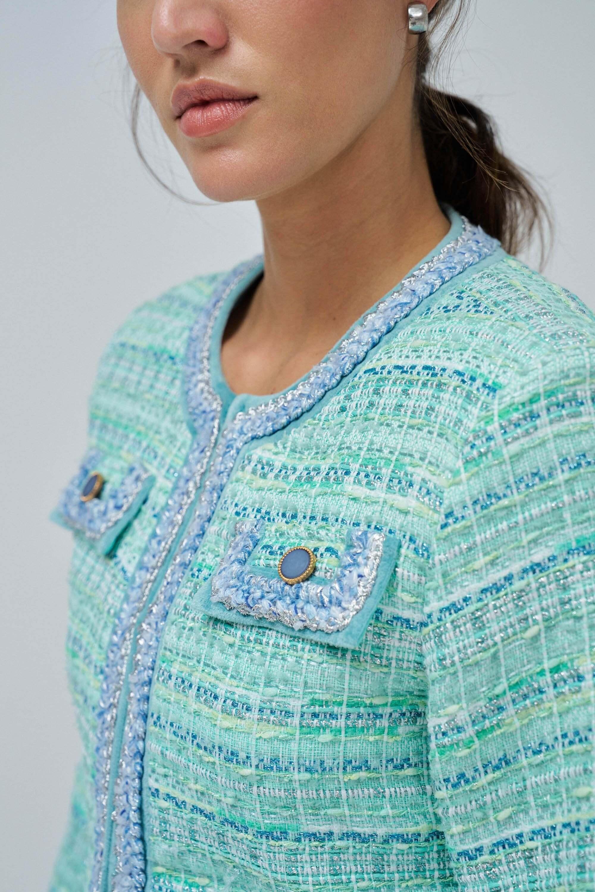 Salsa Colorful Tweed Chanel Style Jacke  