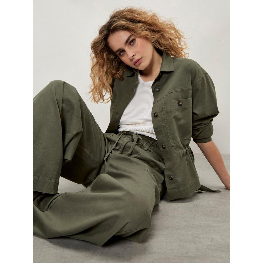 APRICOT Pantalon à taille paper bag et jambes larges  