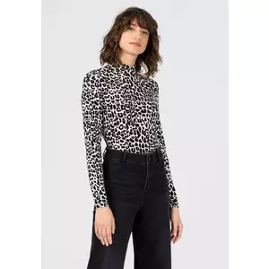 T-shirt à manches longues à imprimé léopard
