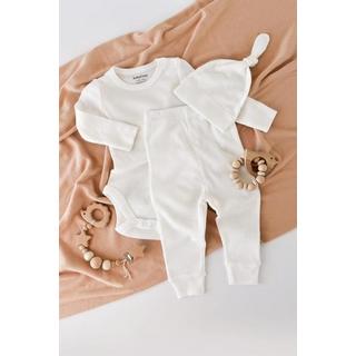 BabyCosy Organic  Set, Pantalon, Body manches longues, Bonnet 