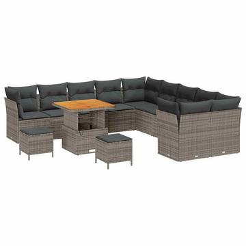 Gartensofa-set poly-rattan