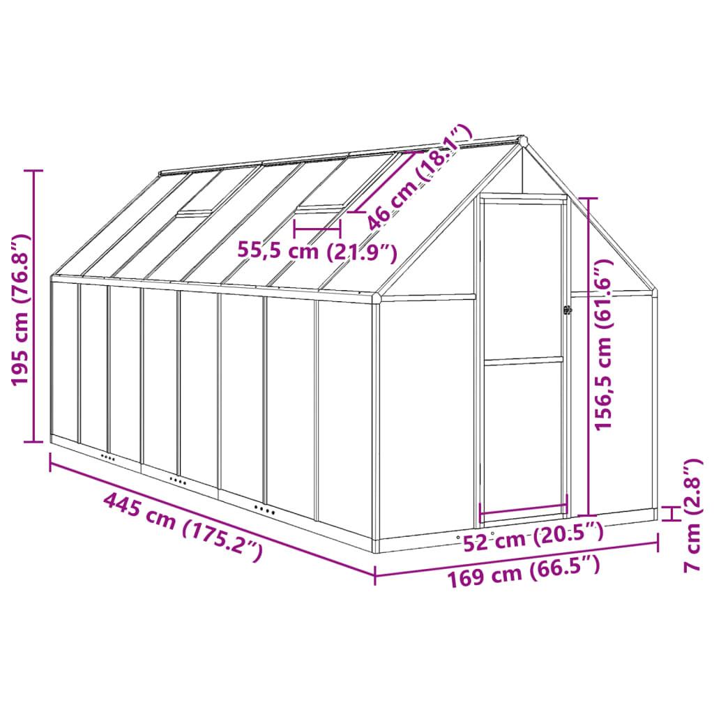 VidaXL Serre aluminium  