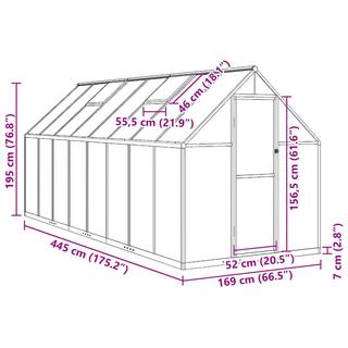 VidaXL Serre aluminium  