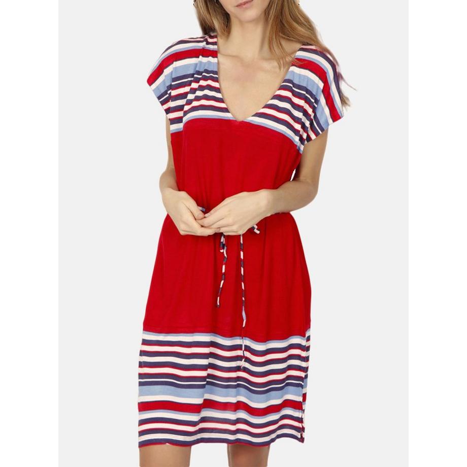 Kurzärmeliges Sommerkleid Elegant Stripes