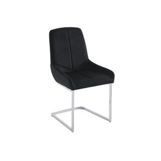 Vente-unique Stuhl 6er-Set - Samt & Metall - Schwarz - BERLONA  