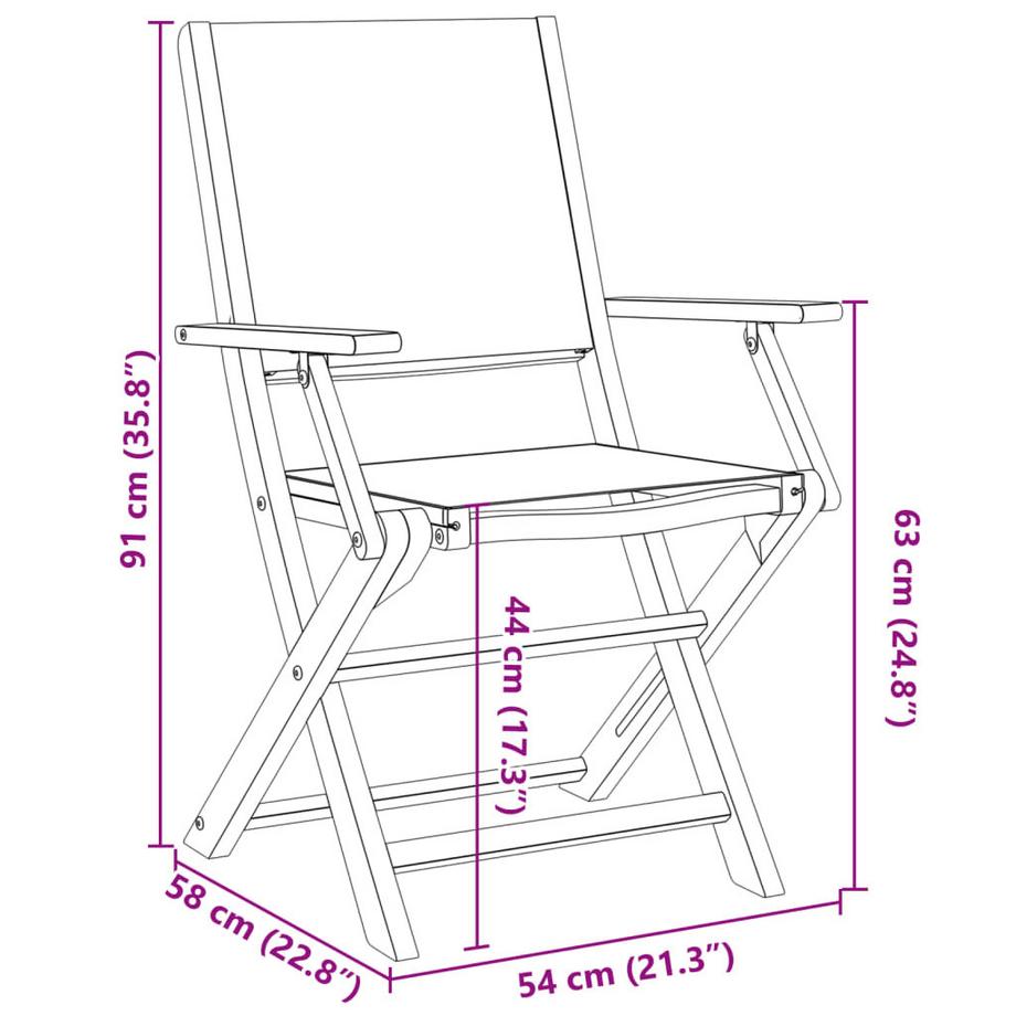 VidaXL Chaise de jardin bois  