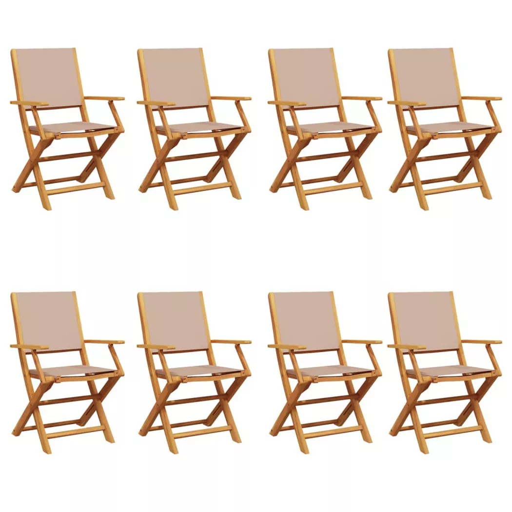 VidaXL - sedia da giardino Legno, One Size, Beige