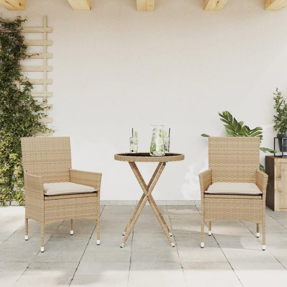 VidaXL Bistro set poly-rattan  