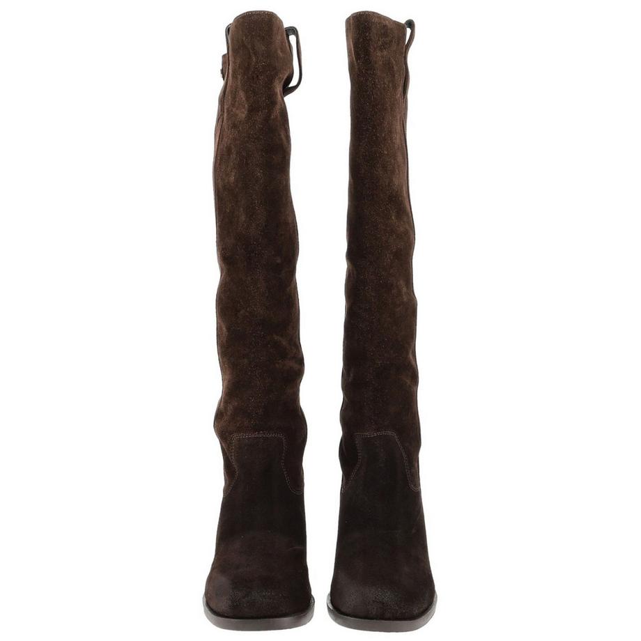 Lazamani Knielange Stiefel mit Blockabsatz  