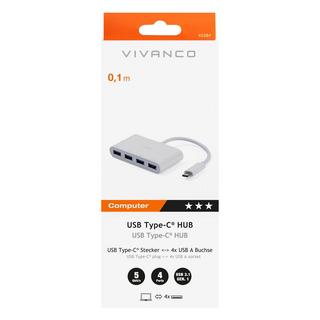 VIVANCO  CC UC UA4 USB 3.2 Gen 1 (3.1 Gen 1) Type-C 5000 Mbit/s Bianco 