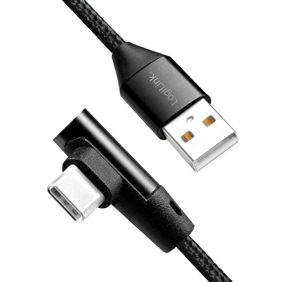 LogiLink  Abgewinkeltes USB-C-Kabel USB 2.0, max. 15 W, 0,3 m 