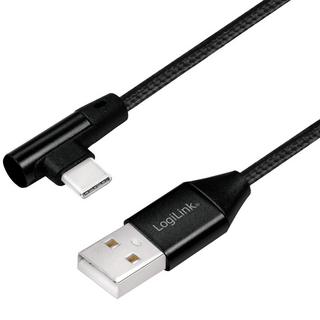 LogiLink  Abgewinkeltes USB-C-Kabel USB 2.0, max. 15 W, 0,3 m 
