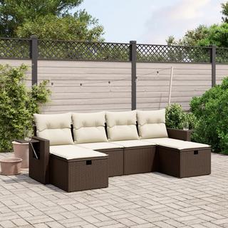 VidaXL set divano da giardino Polirattan  