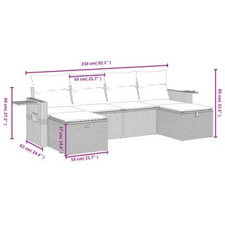 VidaXL Garten sofagarnitur poly-rattan  