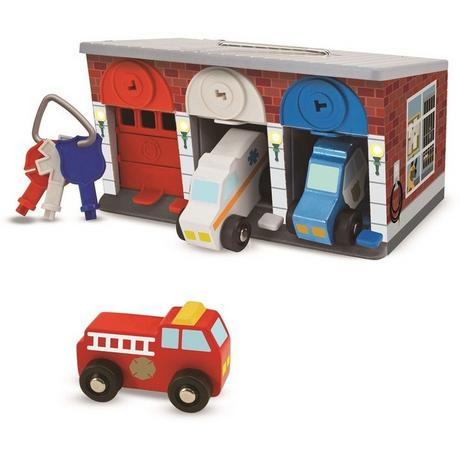 Melissa & Doug  Melissa & Doug Garage avec clés et véhicules de secours 