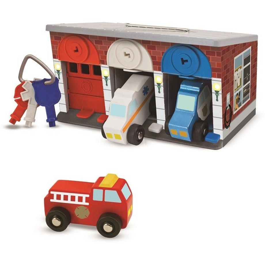 Melissa & Doug Garage avec clés et véhicules de secours