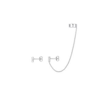 Elli  Boucles d'Oreilles Ear Cuff Asymétrique Géo 