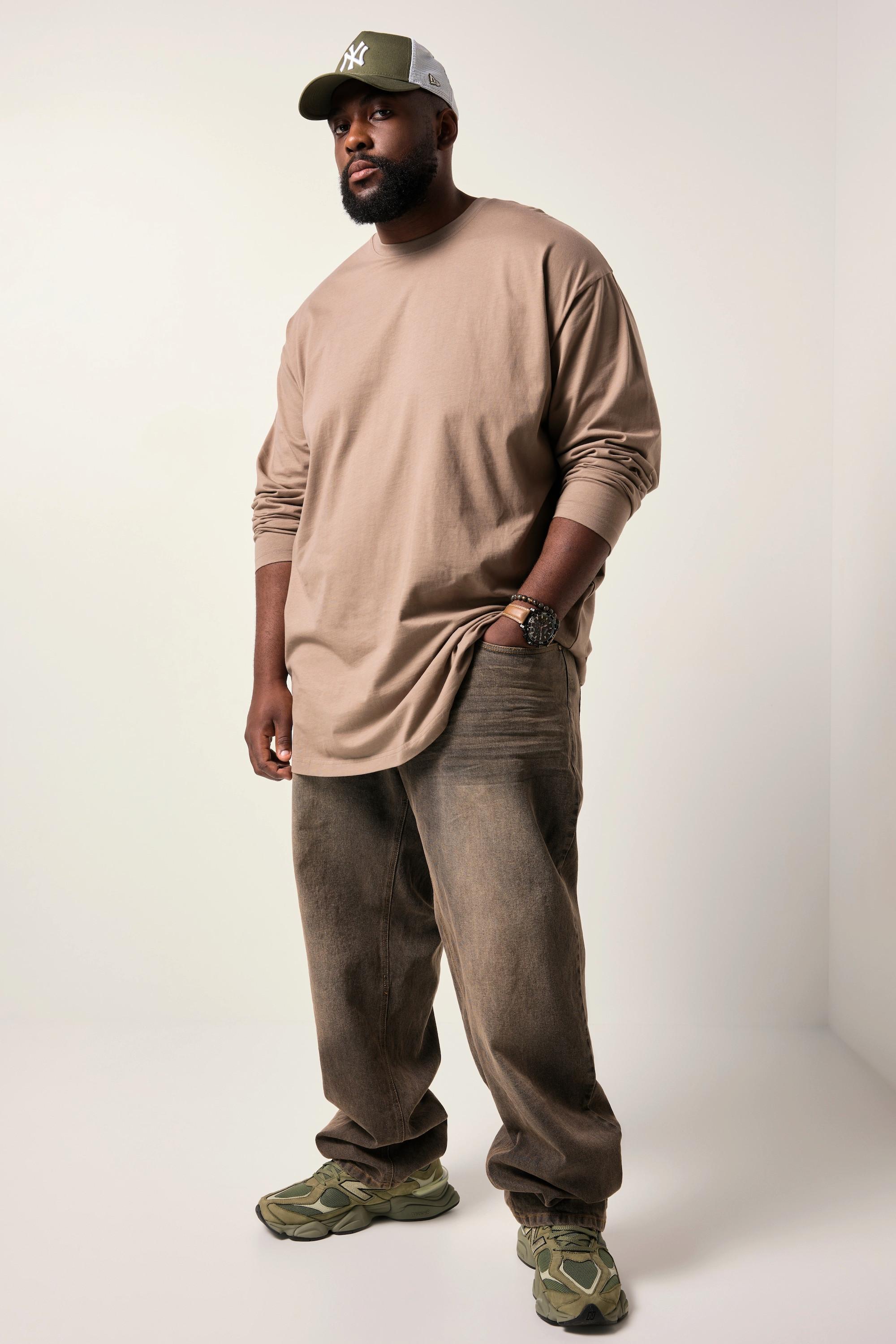 Sthuge T-shirt basique à manches longues oversize  