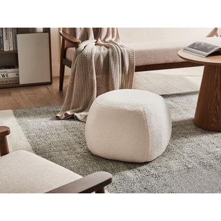 Beliani Pouf aus Bouclé Minimalistisch BARRON  