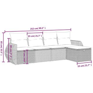 VidaXL Garten sofagarnitur poly-rattan  