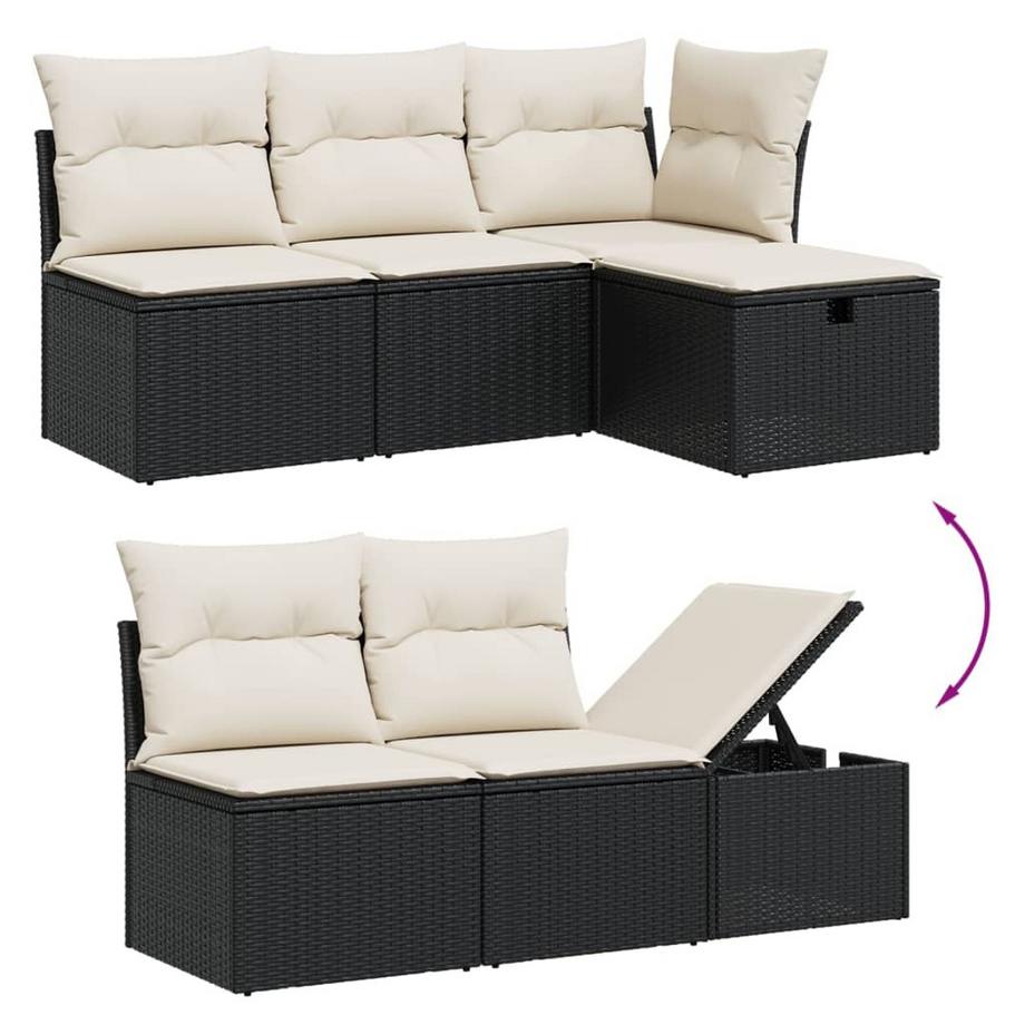 VidaXL set divano da giardino Polirattan  