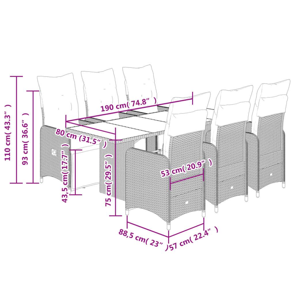 VidaXL set da bistrò Polirattan  